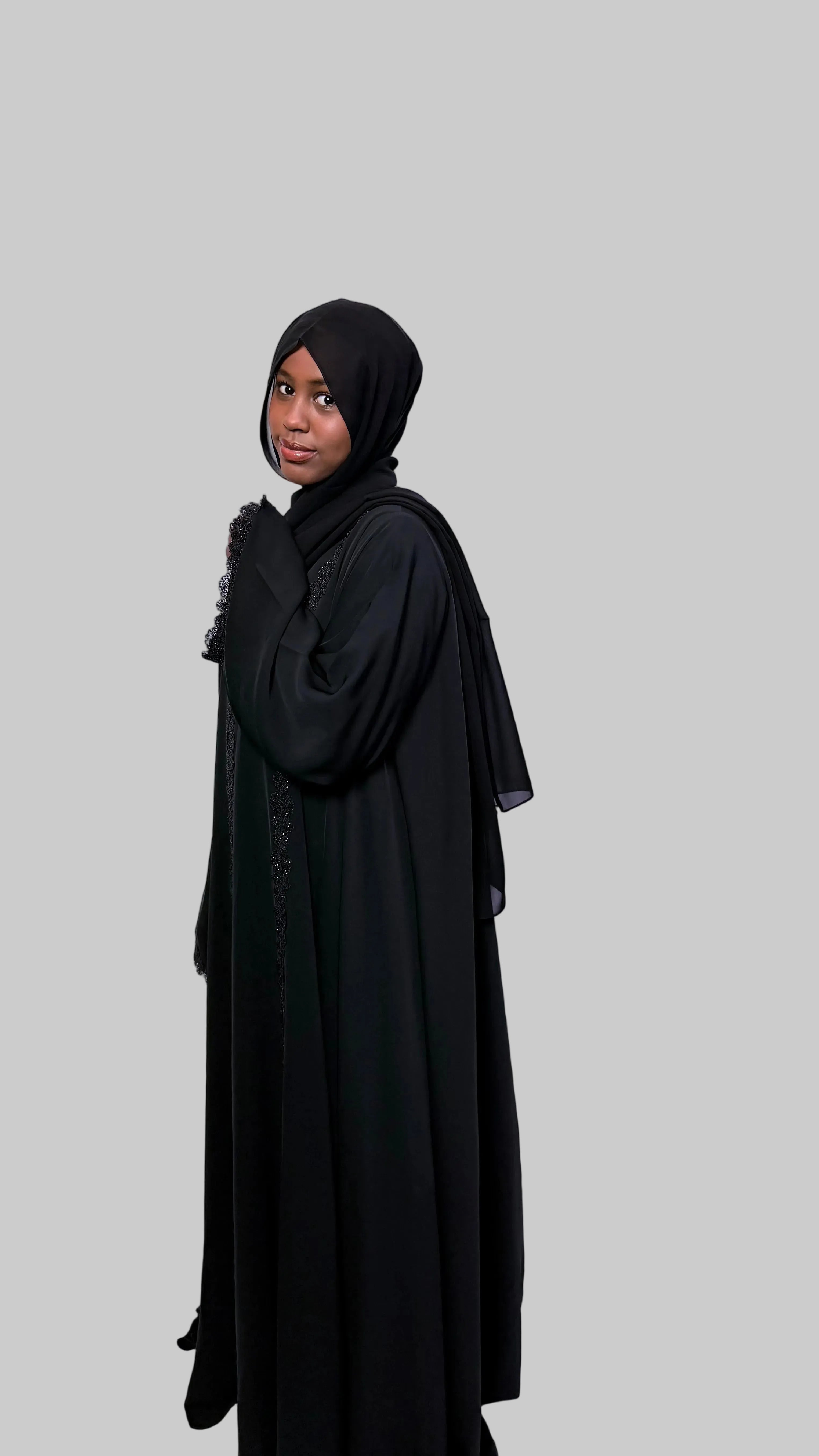 BLACK SHIMMER ABAYA