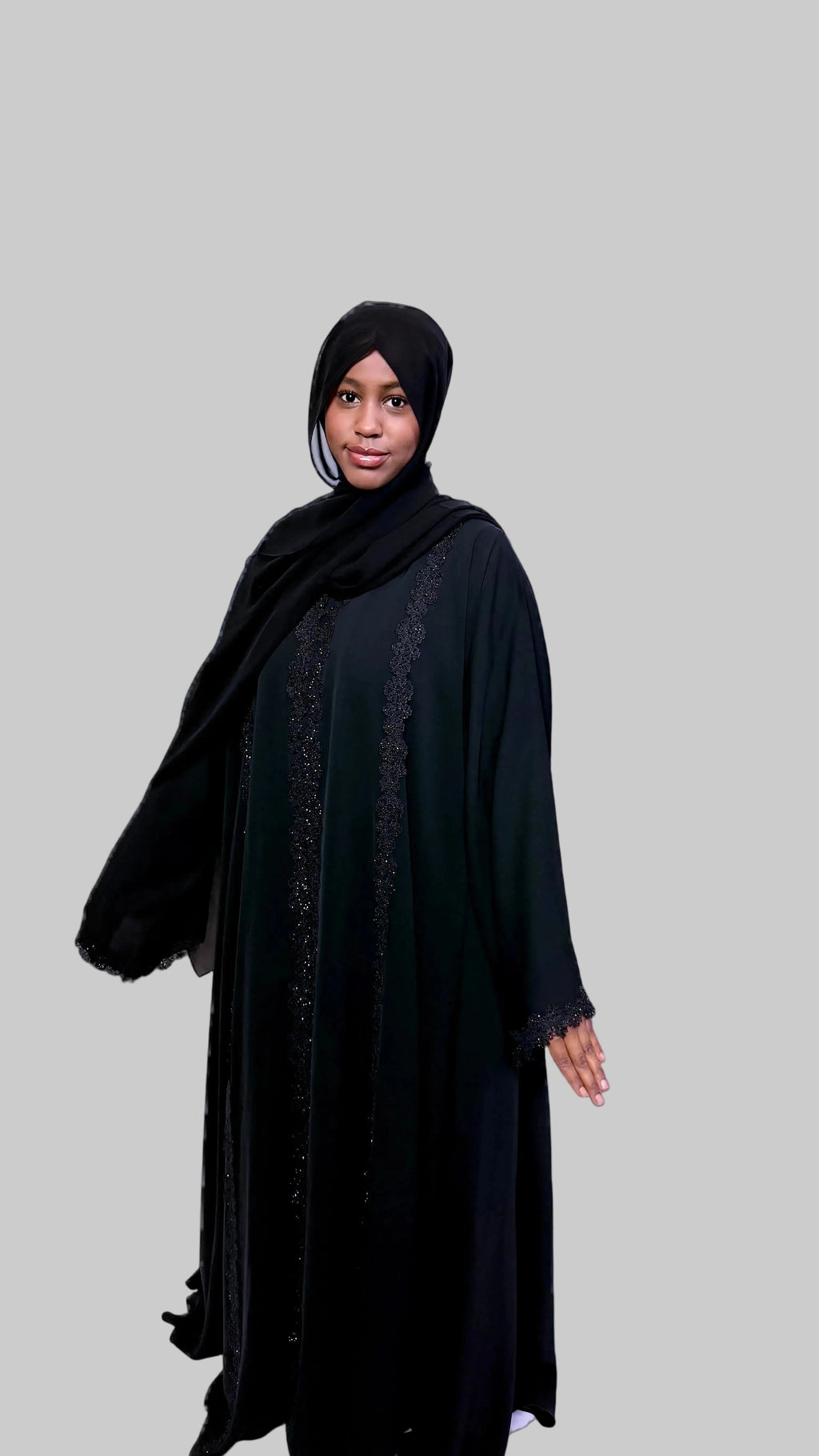 BLACK SHIMMER ABAYA