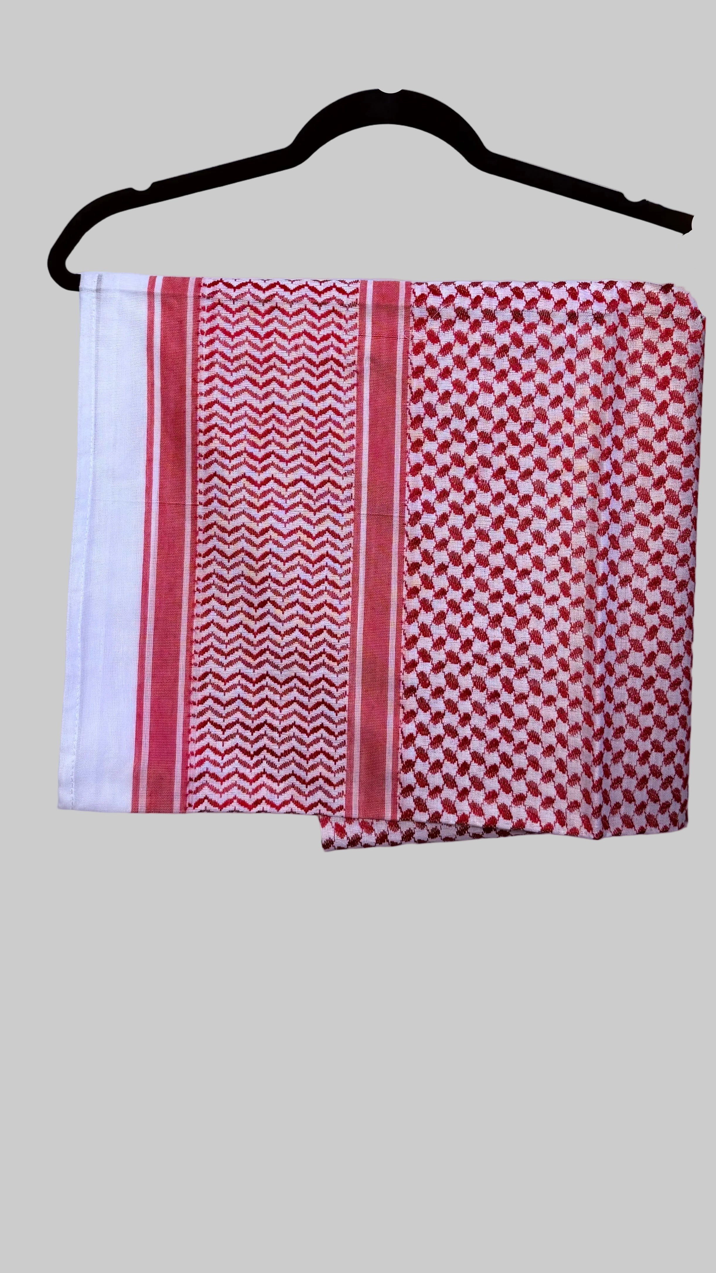 Red & White Keffiyeh Scarf